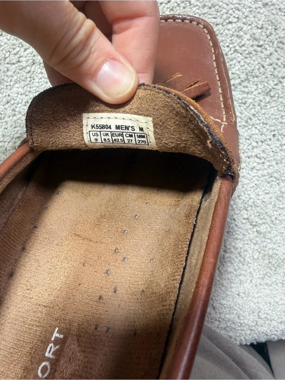Rockport Men's Shoes Size 9 M Brown Leather Tassel Loafer Driver K55804